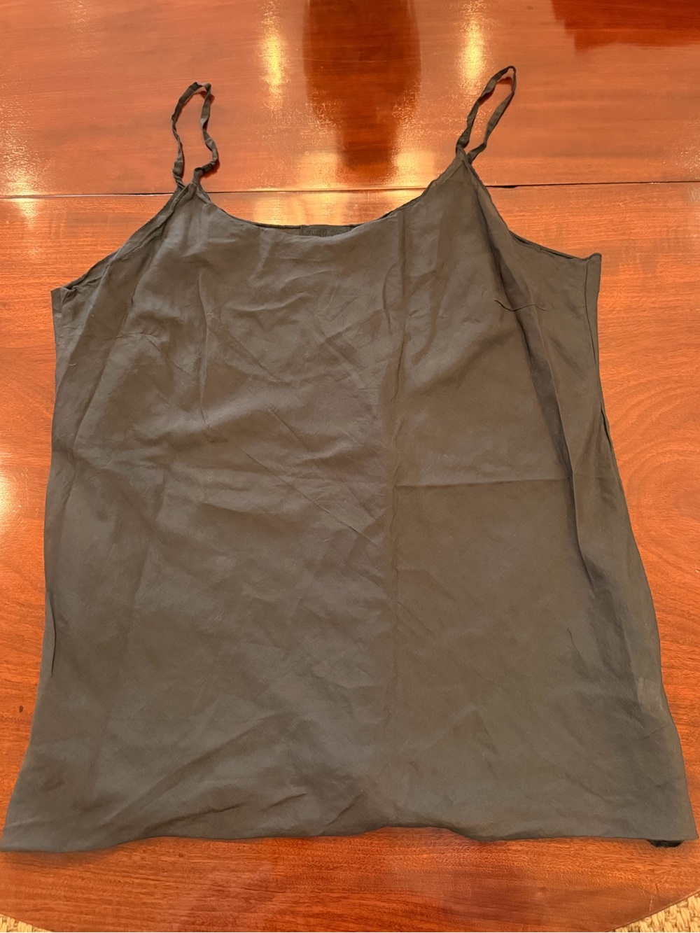 CP Shades Black Silk Camisole with Adjustable Straps